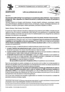 DHPC mycophenolate EG. Lettre du 032016
